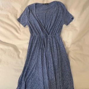 Blue knit dress